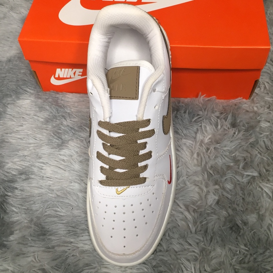 Giày thể thao nike_AF1 vệt nâu, Giày sneaker air force 1 low premium white brown nam nữ cực chất hot 2021 | BigBuy360 - bigbuy360.vn