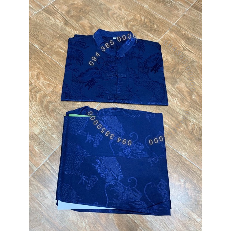 Set Bộ Lụa Nam trung niên hoạ tiết cực sang (ảnh thật)