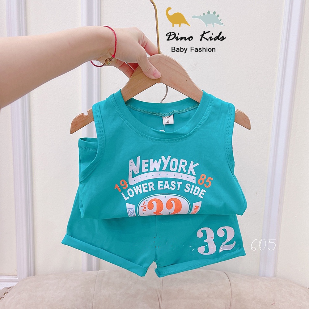 Bộ ba lỗ bé trai chất cotton Quảng Châu Newyork mềm mát cho bé