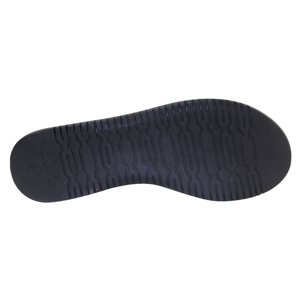 GIÀY SANDAL QUAI HẬU ĐẾ BẰNG QUAI NGANG NỮ BITA'S SYN.258 (ĐEN + TRẮNG) - BITAS
