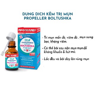 Huyền dịch loại bỏ mụn cấp tốc Nga Salicylic BOLTUSHKA Propeller