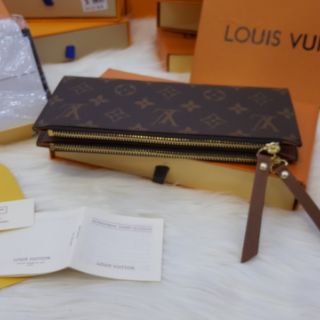 Ví hoa nâu 2 khóa size 20 fullbox