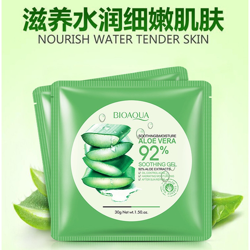 Mặt Nạ Gel Bioaqua Tinh Chất Lô Hội Dưỡng Ẩm Kiềm Dầu Se Khít Lỗ Chân Lông Chăm Sóc Da | BigBuy360 - bigbuy360.vn