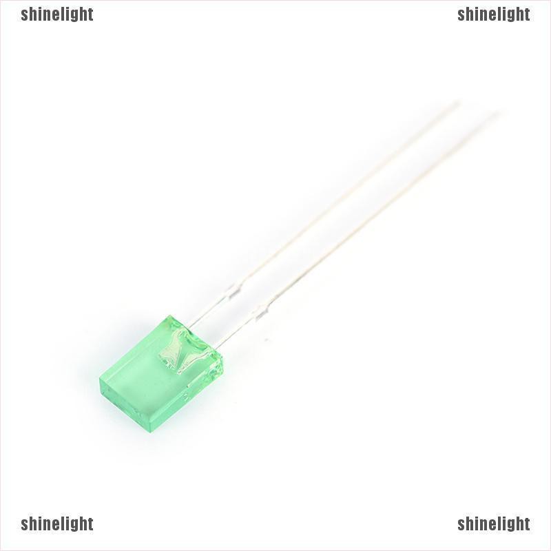 Bộ 100 Đèn LED Hình Chữ Nhật + Vuông Màu Vàng / Đỏ / Xanh Lá / Xanh Lá