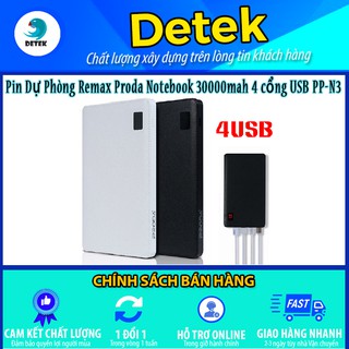 Pin Dự Phòng Proda Notebook 30000mah 4 cổng USB PP-N3