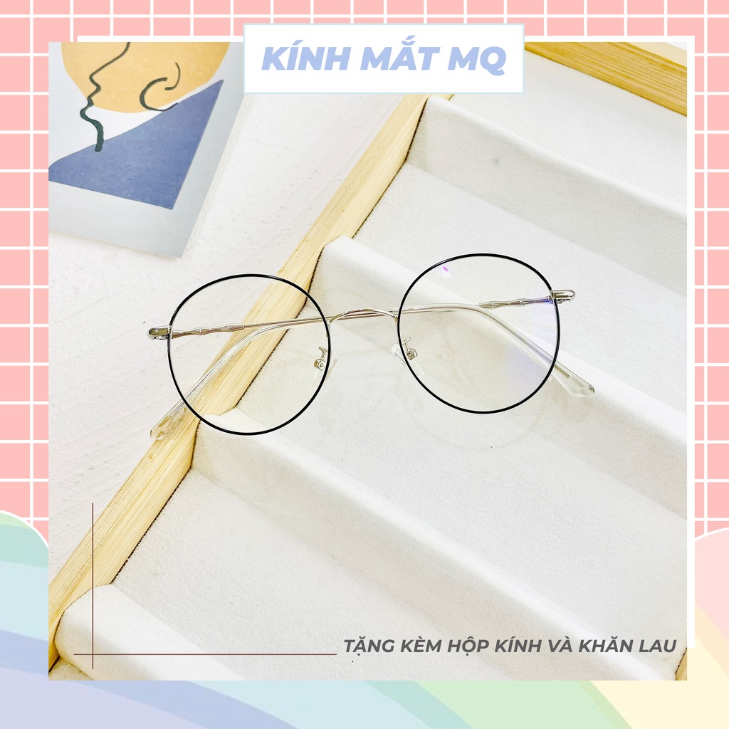 Gọng kính nữ, kim loại mảnh Nobita Siêu xinh dễ đeo 72325, Kính mắt MQ nhận lắp mắt cận 0-6 độ vào kính