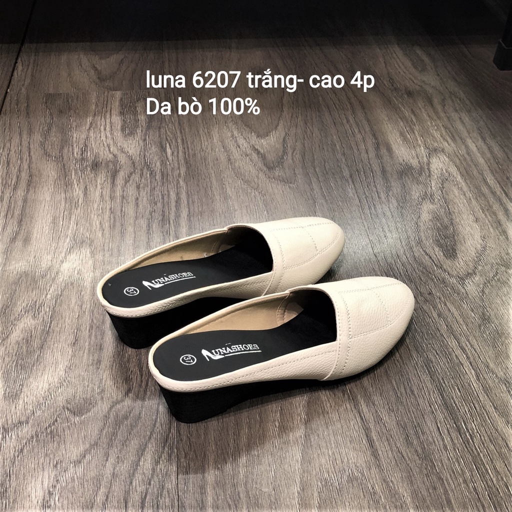 Giày sục nữ, dép sục nữ Lunashoes (6207) da bò 100% full box hàng cao cấp có sẵn full size bảo hành 2 năm