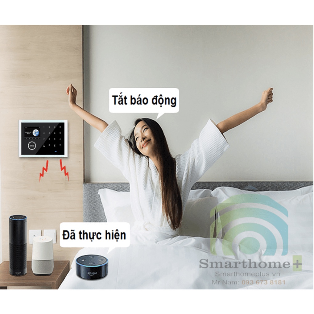 Bộ Kit Trung Tâm Báo Động Không Dây GSM Wifi Tuya SHP-CK8v2