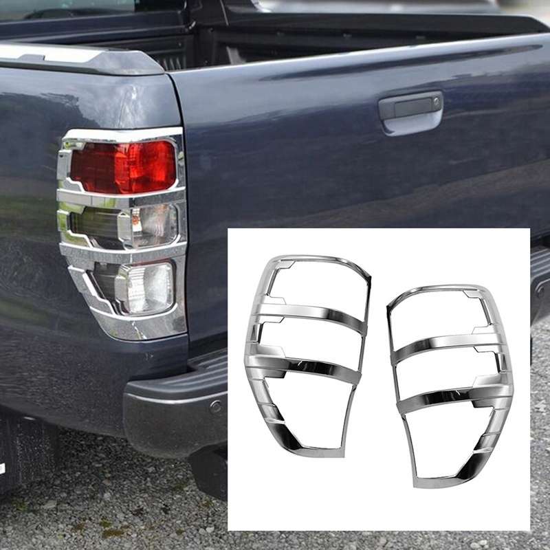 Bộ 4 Viền Đèn Pha hậu Xe Ford Ranger 2016 đến 2020 Màu Trắng