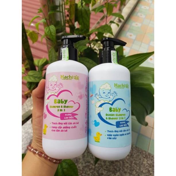 Sữa Tắm Gội HACHI BABY 350ML Bảo Vệ An Toàn Cho Làn Da Bé, Thơm Mát, Hàng Nhập Nước Ngoài, Dùng Thử 1 Tuần