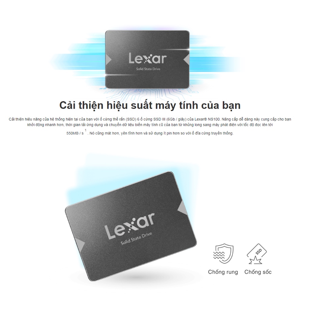 Ổ cứng SSD Lexar NS100 2.5-Inch SATA III - Hàng Chính Hãng Bảo hành 36 tháng | BigBuy360 - bigbuy360.vn