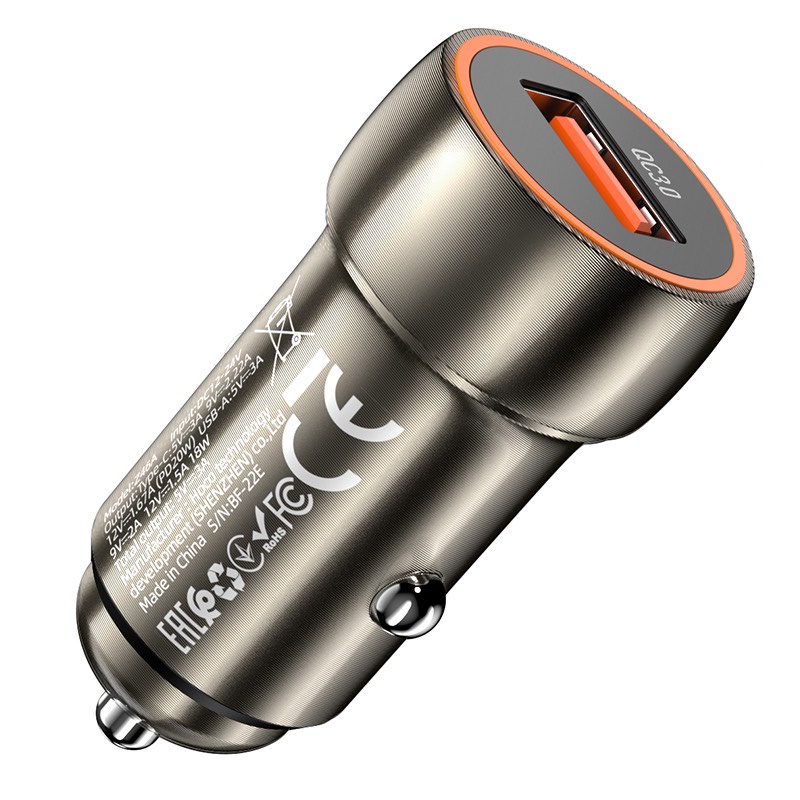 [Quà tặng không bán] Cốc sạc nhanh hoco 20w trên ô tô Z46, 1 cổng USB PD20W QC3.0