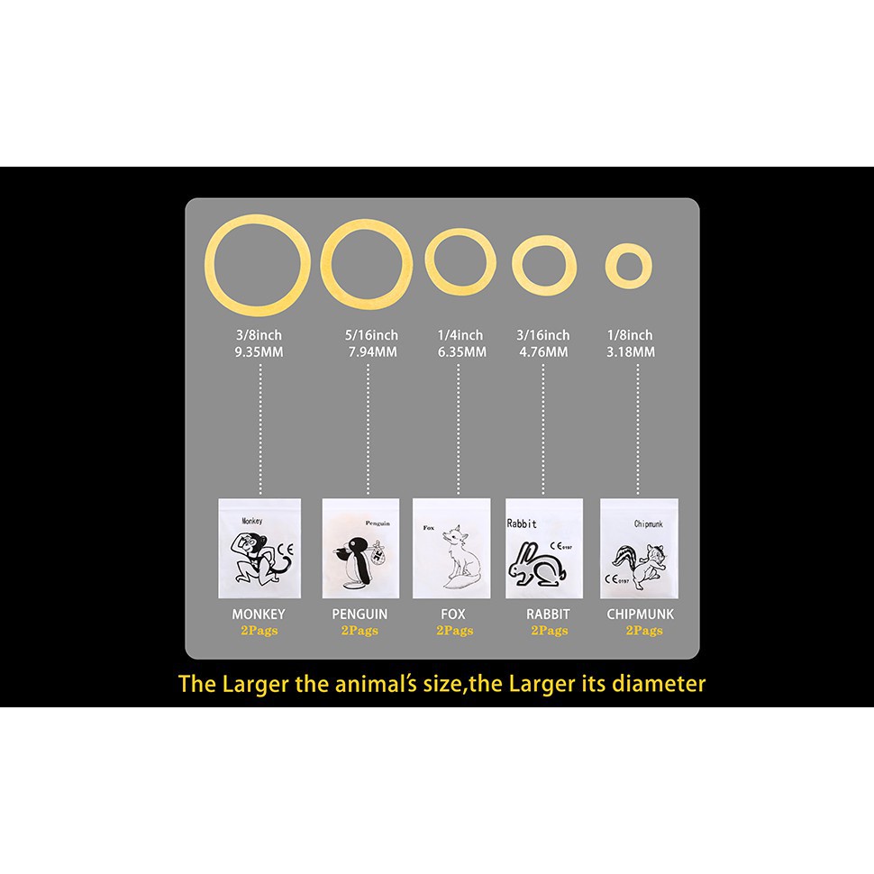 Bộ 100 Dây Cao Su 5 Kích Cỡ Chuyên Dụng Cho Chỉnh Nha