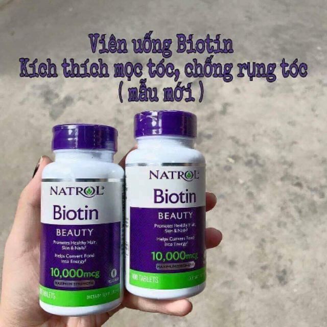 Viên uống biotin (mẫu mới)