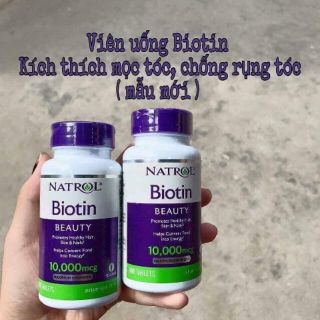 Viên uống biotin natrol 10000 mcg (mẫu mới)