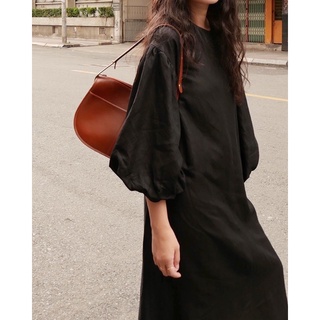 DE PLAGE - ĐẦM LINEN PUFF-SLEEVES