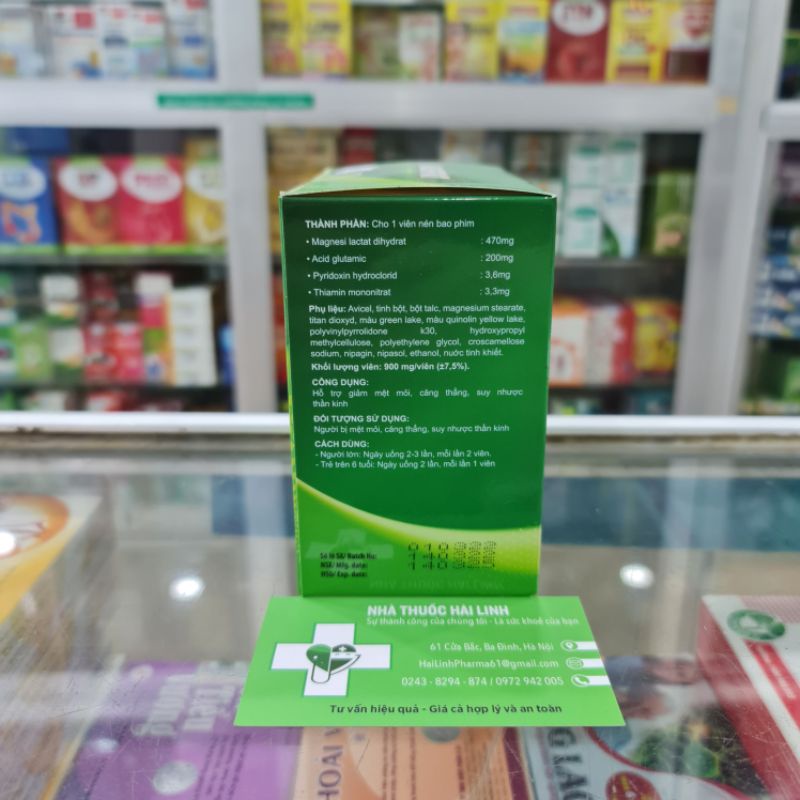 Viên uống Magie B6 Magb6fort Golden Health ⚡ Tặng quà ⚡ Hộp 100 viên Giảm mệt mỏi, Căng thẳng, Suy nhược thần kinh