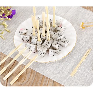 Nĩa/xiên/que tre ghim trái cây/bánh kẹo [hộp 850c]