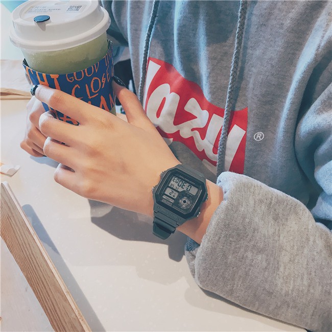 Đồng hồ nam thể thao Sport size 42mm mặt vuông dây cao su siêu độc