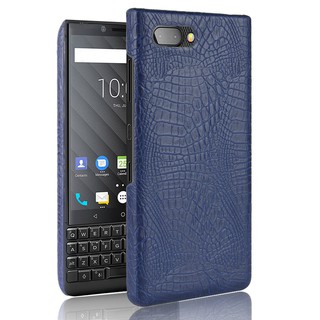 For BlackBerry Key 2 Case Luxury Vintage Crocodile Pattern PU Leather