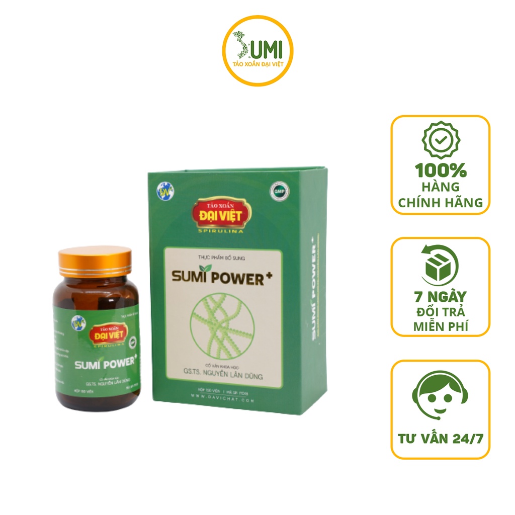 Tảo viên Sumi Power+ tăng cường sức khỏe, nâng cao sức đề kháng - Hộp150 viên