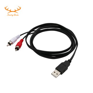 Dây cáp chuyển đổi cổng USB sang 2 cổng RCA cho TV 1.5m
