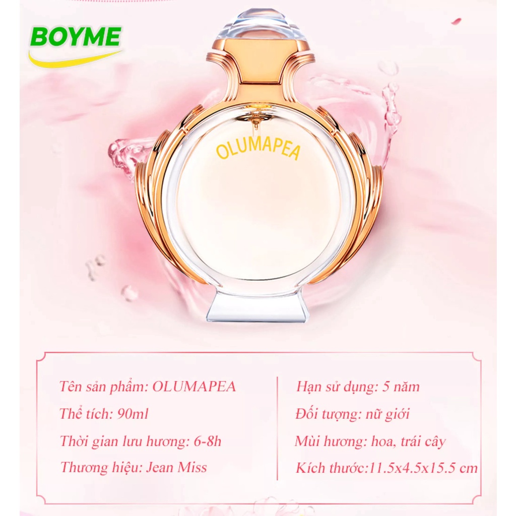 Nước hoa nữ cao cấp chính hãng thơm lâu Olumapea hương thơm ngọt ngào khó cưỡng, để lại ấn tượng khó phai, thể tích 90ml