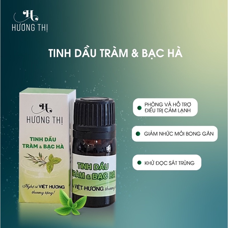 [Quà tặng] Tinh dầu tràm &amp; bạc hà 5ml