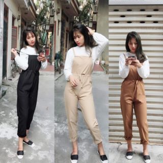 Set yếm quần kaki chun eo + áo