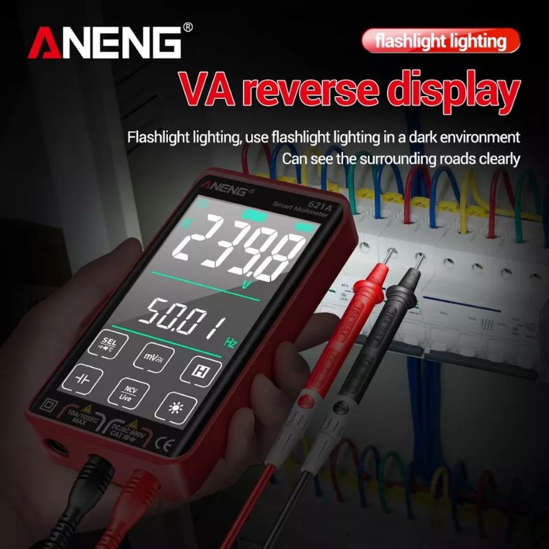 Đồng hồ vạn năng cao cấp ANENG 621A pin sạc, màn hình cảm ứng đủ tính năng 2022