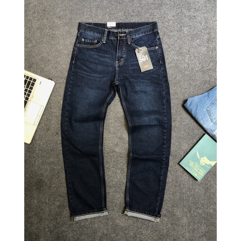 Quần Jean nam Lv 501 form suông S15 (Form ống suông,chất vải không co dãn,ống quần 20cm) | BigBuy360 - bigbuy360.vn
