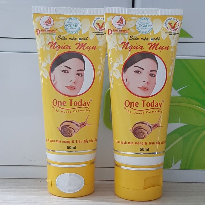 COMBO 2 RỬA MẶT MỤN VÀ SỬA RỬA MẶT LẢO HÓA ONE TODAY 50G - GIÁ BÌA 47.000đ