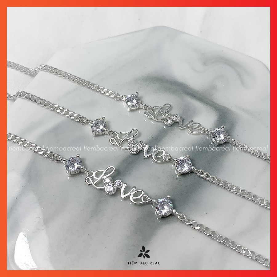Lắc tay chữ Love thiết kế tinh tế, lắc tay bạc ta nguyên chất nhiều ý nghĩa | BigBuy360 - bigbuy360.vn