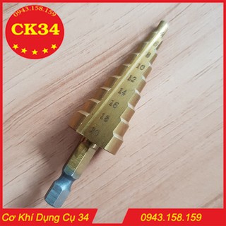 Mũi khoan bước tháp tầng 4-20mm phủ titan khoan kim loại,sắt,nhựa,gỗ,mika...