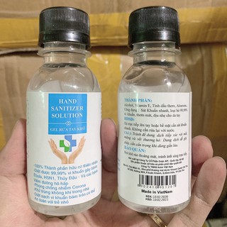Gel rửa tay khô solution huơng aloavera 100ml hàng công ty