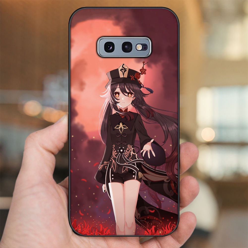 Ốp lưng Samsung S10e viền đen in hình Hutao Genshin Impact