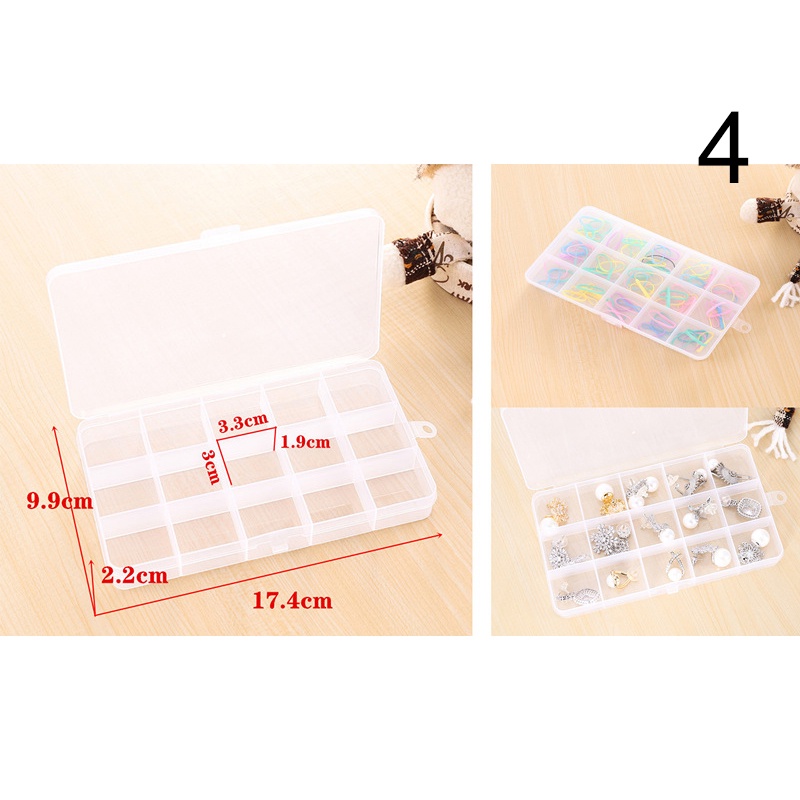 Hộp Nhựa Trong Suốt Đựng Trang Sức 10/15/24 Ngăn