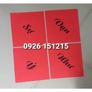 Tem nhãn giấy đỏ dán dưa dán mẹt trang trí tết