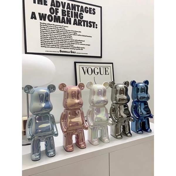 Tượng Bearbrick Cao Cấp, Mô Hình Bearbrick Mạ Tĩnh Điện Trang Trí Decor - SHIN STORE