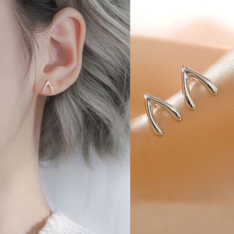 Set dây chuyền + khuyên wishbone