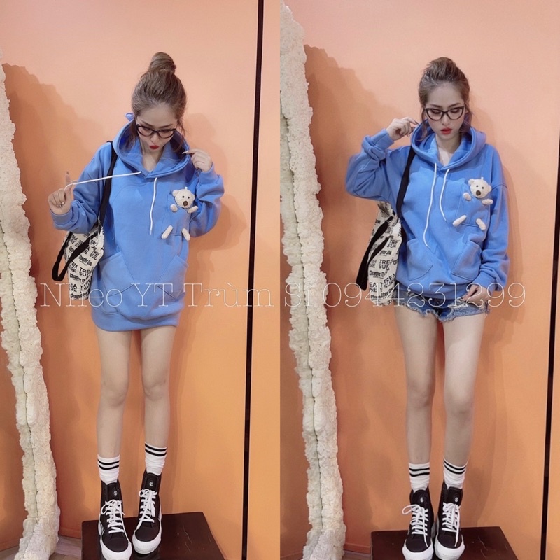 Áo hoodies nỉ bông gấu túi ms125 | BigBuy360 - bigbuy360.vn