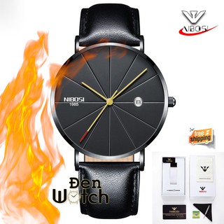 [CHÍNH HÃNG, TẶNG VÒNG TAY] Đồng Hồ Nam DÂY DA NIBOSI 1985 - Chính Hãng Fullbox + Pin - ( NIBOSI 2321 - NIBOSI NI2321 )