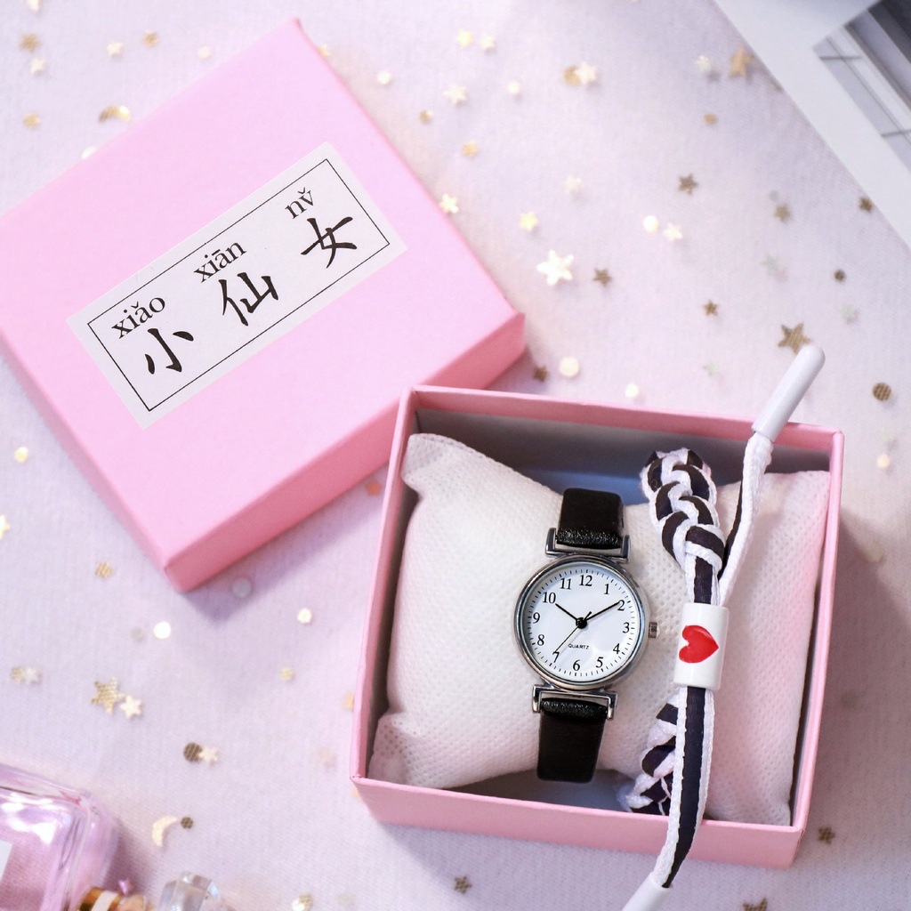Đồng hồ nữ dây da chính hãng mặt tròn nhỏ cao cấp đẹp thời trang D-ZINER ND58