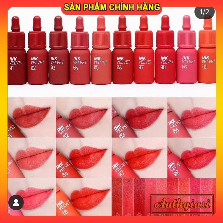 Velvet 01-23 Son kem Ink siêu mịn lì lâu trôi