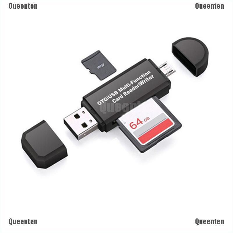 Thẻ nhớ USB2.0 OTG Micro USB 2 trong 1 cho PC/điện thoại/thẻ SD và TF