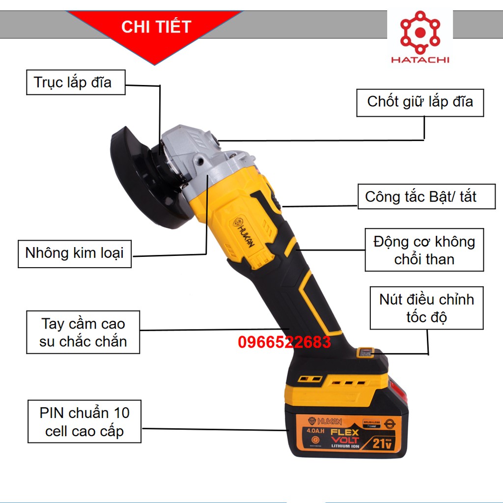 Máy mài pin | Máy mài pin Hukan | Hàng chính hãng | Công nghệ Mỹ