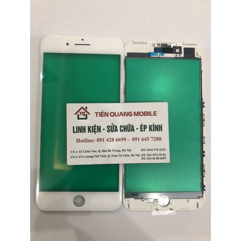 Kính IPhone liền ron seal xanh 7P