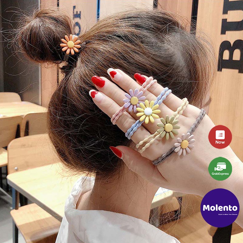 Chun buộc tóc Molento dây cột tóc cúc họa mi xinh sắn trẻ trung năng động phong cách Hàn Quốc - M28