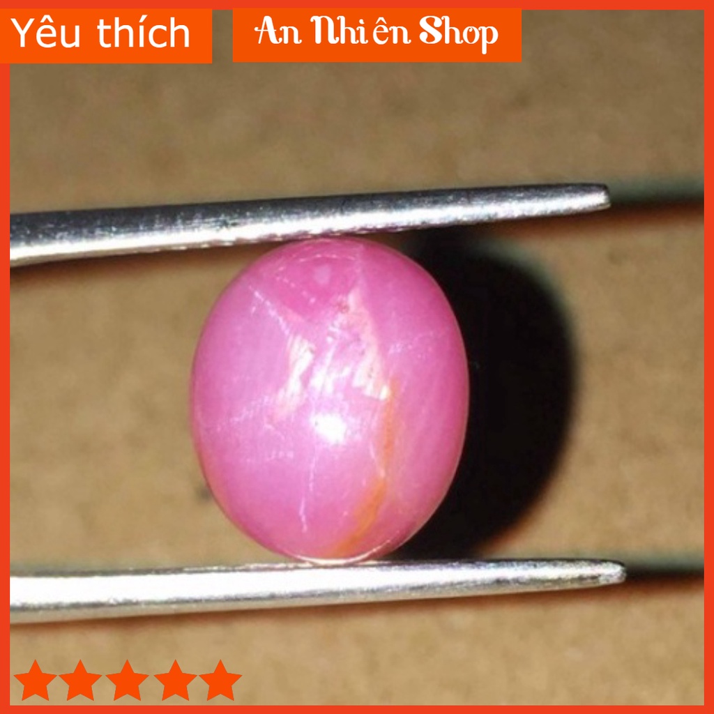 Viên Đá RubY Sao Tự Nhiên Yên Bái Size 6,8ct Mặt Nhẫn, Mặt Dây Chuyền D99