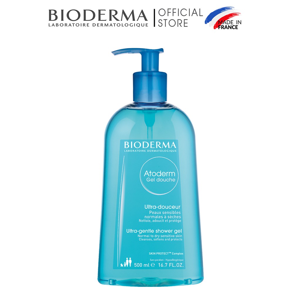 [Mã FMCGMALL -8% đơn 250K] Gel làm sạch dịu nhẹ cho da khô nhạy cảm Bioderma Atoderm Gel Douche - 500ml